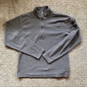 L.L. Bean Gray Fitness Fleece Pullover size S EUC
